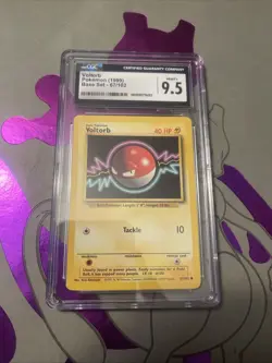 Pokemon TCG Voltorb Base Set, 1st Edition Common Card 67/102 CGC 9.5 - Image 1