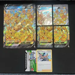 Pokemon Pikachu v Union Full Card Set NM Condition & Jumbo Card (mint Condition) - Image 1
