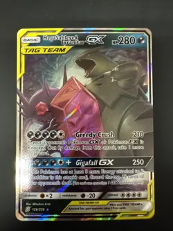 Pokemon Mega Sableye Tyranitar Tag Team GX 126/236 Holo Card Unified Minds - Image 1