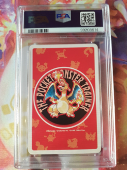 1996 Pokemon Slowbro 7 of Heart Red Charizard Poker Playing Card PSA 10 Gem Mint - Image 2