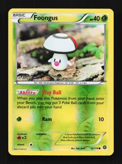 Foongus 12/114 LP Steam Siege English Pokemon Card TCG - Image 1