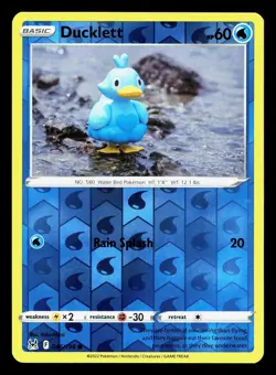 Ducklett 046/196 Lost Origin NM Reverse Holo Pokemon Card TCG - Image 1