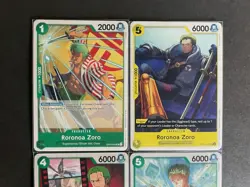 Roronoa Zoro One Piece TCG 4-card lot OP07 034+113 Uncommon + more - ships PWE - Image 3