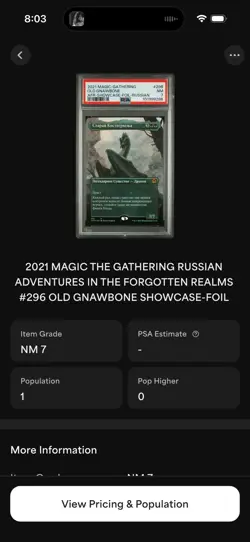 Pop 1 Russian Foil Old Gnawbone Showcase PSA 7 - Image 3