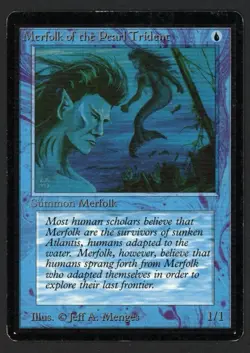 ***Beta Merfolk of the Pearl Trident*** MTG Beta Magic Kid Icarus - Image 1