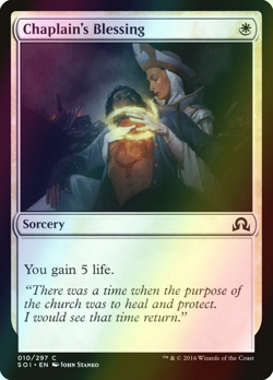 MTG Chaplain's Blessing Foil ** Shadows over Innistrad ** English (NM) - Image 1