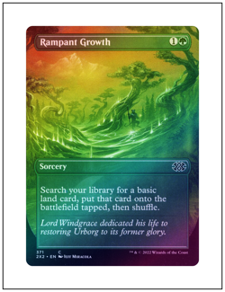 1x Rampant Growth, Borderless Art - Foil, Magic MTG NM - Image 1