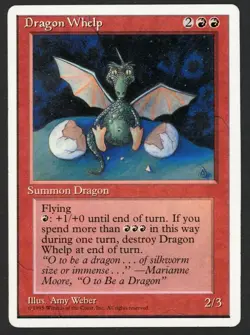 ***Dragon Whelp*** MTG Alternate 4th Edition Magic Kid Icarus - Image 1
