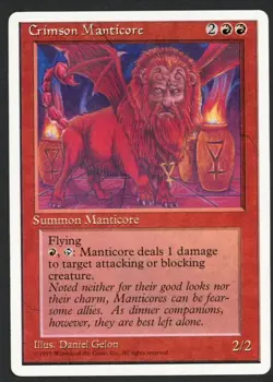 ***Crimson Manticore*** MTG Alternate 4th Edition Magic Kid Icarus - Image 1