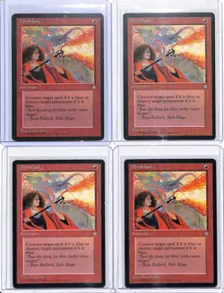 (4) Lot 1995 Magic The Gathering Ice Age Pyroblast - Image 1