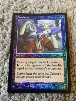 Vendetta Foil 1999 Mercadian Masques MTG Light Play Condition - Image 3