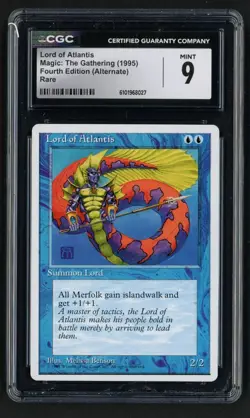 ***CGC 9 Lord of Atlantis*** MTG Alternate 4th Edition Magic Kid Icarus - Image 1