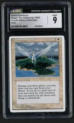 ***CGC 9 Island Sanctuary*** MTG Alternate 4th Edition Magic Kid Icarus - Image 1