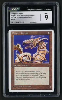 ***CGC 9 Dragon Engine*** MTG Alternate 4th Edition Magic Kid Icarus - Image 1