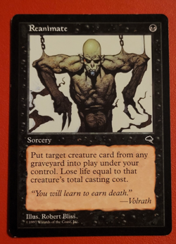 Magic The Gathering - Reanimate (Uncommon) Tempest set 1997 *Vintage* LP # 151 - Image 1