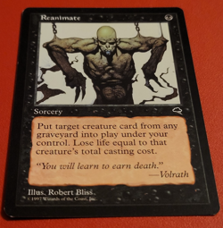 Magic The Gathering - Reanimate (Uncommon) Tempest set 1997 *Vintage* LP # 151 - Image 3