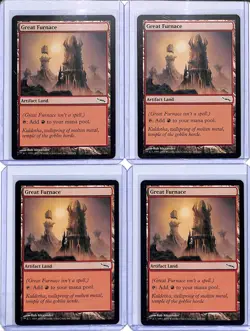 (4) Lot 2003 Magic The Gathering Mirrodin Great Furnace #282 - Image 1