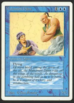 ***Unlimited Mahamoti Djinn (Light Indents)*** MTG Unlimited Magic Kid Icarus - Image 1
