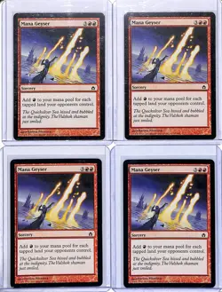 (4) Lot 2004 Magic The Gathering Fifth Dawn Mana Geyser #75 - Image 1
