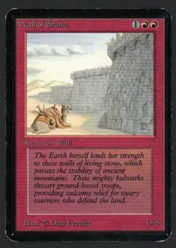 ***Alpha Wall of Stone (Edge Crease)*** MTG Alpha Magic Kid Icarus - Image 1