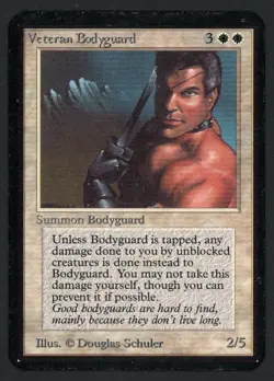 ***Alpha Veteran Bodyguard (Inked Edges)*** MTG Alpha Magic Kid Icarus - Image 1