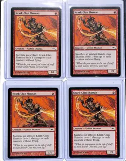 (4) Lot 2003 Magic The Gathering Mirrodin Krark-Clan Shaman #98 - Image 1