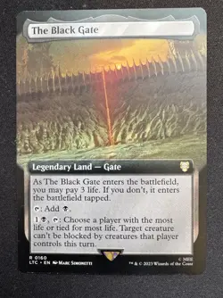 1x MTG The Black Gate (Extended Art) - Commander: The Lord of the Rings (LTC) - Image 1