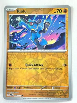 Riolu 050/131 Reverse Holo Prismatic Evolutions Pokemon Pack Fresh Near Mint NM - Image 1