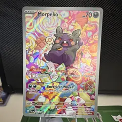POKEMON MORPEKO 206/182 SV04: PARADOX RIFT ILLUSTRATION RARE FULL ART HOLO - Image 1