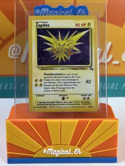 Zapdos #15 Corrected Holo Rare Variant Pokemon Fossil 1999 TCG LP Lightly Played - Image 1
