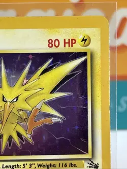 Zapdos #15 Corrected Holo Rare Variant Pokemon Fossil 1999 TCG LP Lightly Played - Image 5