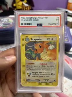 2002 Pokemon Expedition Dragonite Holo #9 Psa 1 - Image 1