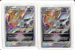 (2) Lot 2022 Pokemon SWSH Brilliant Stars Arceus VSTAR Holo #123/172 - Image 1