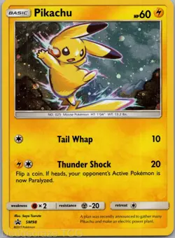 Pikachu SM98 Promo SM Black Star Promos Pokemon NM - Image 1