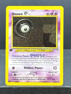Unown [C] 57/105 1st Edition Rare Neo Destiny POKEMON 2000 Light Play LP - Image 1