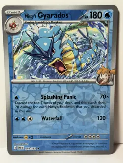Misty's Gyarados Reverse Holo 049/182 SV10: Destined Rivals NM Pokemon Fast Ship - Image 1