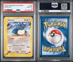 2003 POKEMON SKYRIDGE #100 SNORLAX PSA 8 - Image 3