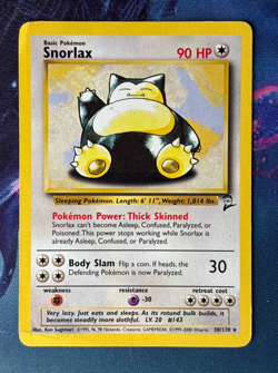 Snorlax - Base Set 2 - 30/130 - Rare - Vintage 2000 Pokemon WOTC - Image 1