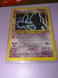Pokemon TCG - Shining Mewtwo 109/105 Unlimited vintage Holo (Neo Genesis) LP - Image 1