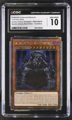 Erebus The Underworld Monarch *CGC 10* RA04-EN019 *POP 1* QCSR * Yugioh - Image 1