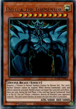Yugioh Obelisk the Tormentor EGO1-EN001 1st Edition Ultra Rare NM - Image 1