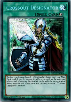 Yugioh Crossout Designator MP22-EN265 1st Edition Prismatic Secret Rare NM - Image 1