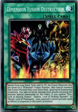 Yugioh Dimension Fusion Destruction SDSA-EN046 1st Edition Super Rare NM - Image 1