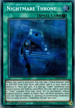 Yugioh Nightmare Throne MP25-EN072 1st Edition Prismatic Secret Rare NM - Image 1