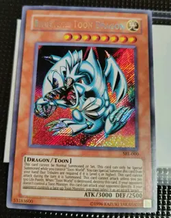 YuGiOh Blue-Eyes Toon Dragon SRL-000 Unlimited Secret Rare - Image 1