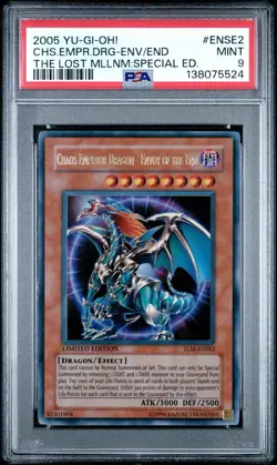 2005 Yu-Gi-Oh! Chaos Emperor Dragon - EOTE TLM Limited Edition Ultra Rare PSA 9 - Image 1