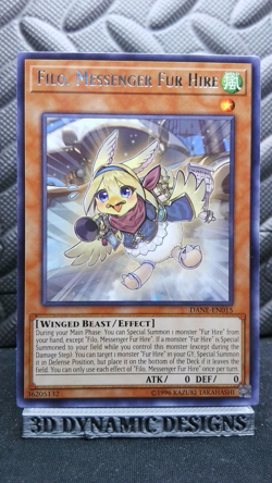 | Yugioh Filo, Messenger Fur Hire DANE-EN015 Rare NM/M 🔥 | - Image 1