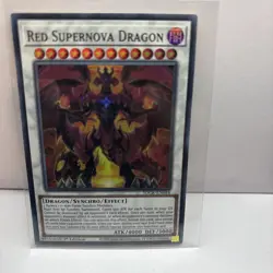2020 Yu-Gi-Oh! Crimson King 1st Ed- Red Supernova Dragon SDCK-EN044 Super Rare - Image 1