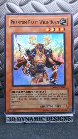 | Yugioh Phantom Beast Wild-Horn GX02-EN002 Super Rare Gx Promo NM-/VLP 🔥 | - Image 1