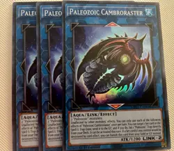 3x Paleozoic Cambroraster 1st Edition Super Rare MP22-EN088 Yu-Gi-Oh! - Image 1